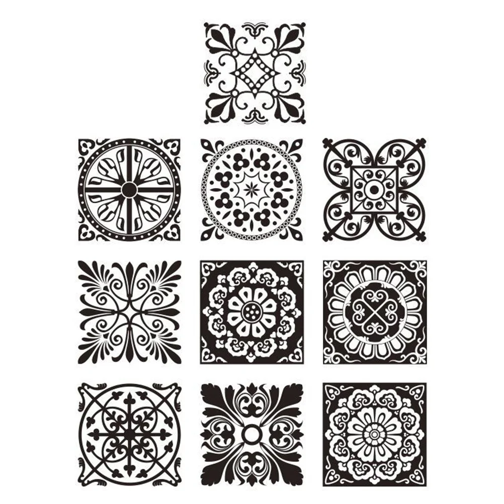 

10Pcs Tile Stickers Adhesive Wall Decals for Kitchen Bathroom Decoration