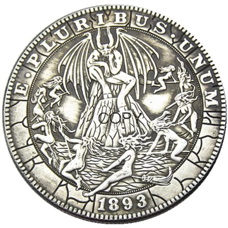 

HB(112) США Хобо Морган доллар Посеребренная КОПИЯ монета