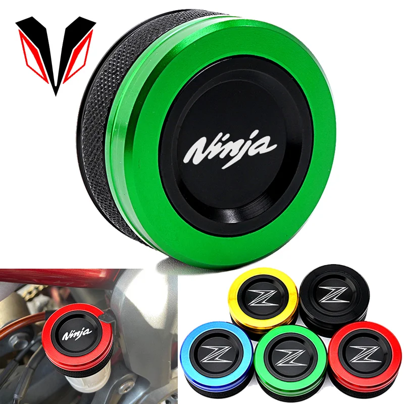 

For Kawasaki Z900 Z1000 SX Z650 Z800 Z250 Ninja 650 400 1000 ZX6R ZX10R Accessory Rear Brake Oil Tank Cover Fluid Reservoir Cap