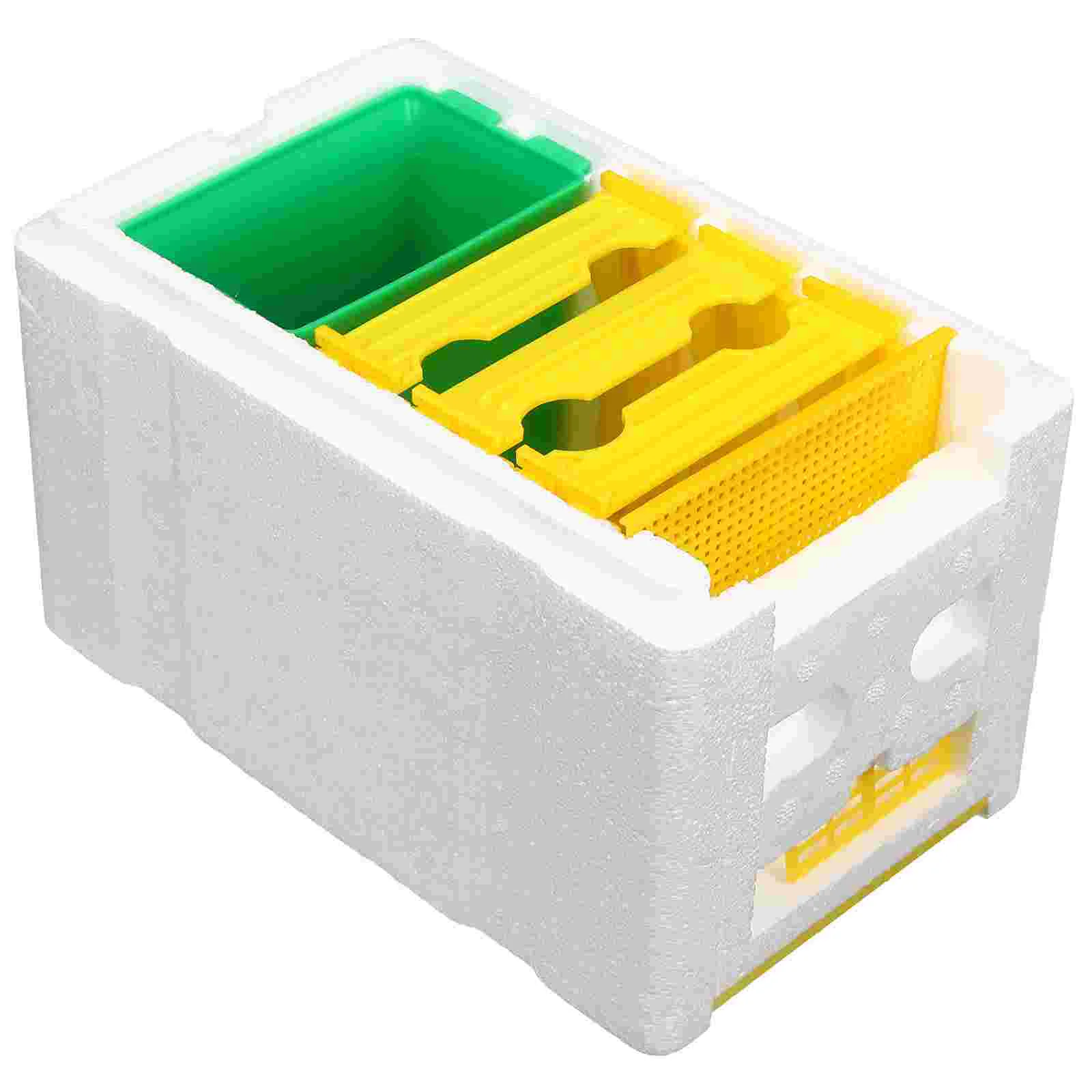 

Box Beehive Feeder Pollinating Mating Boxes Kit Bluebird Mealworms Plastic Breeding Assembled Honey Feeding Beekeeper Frame