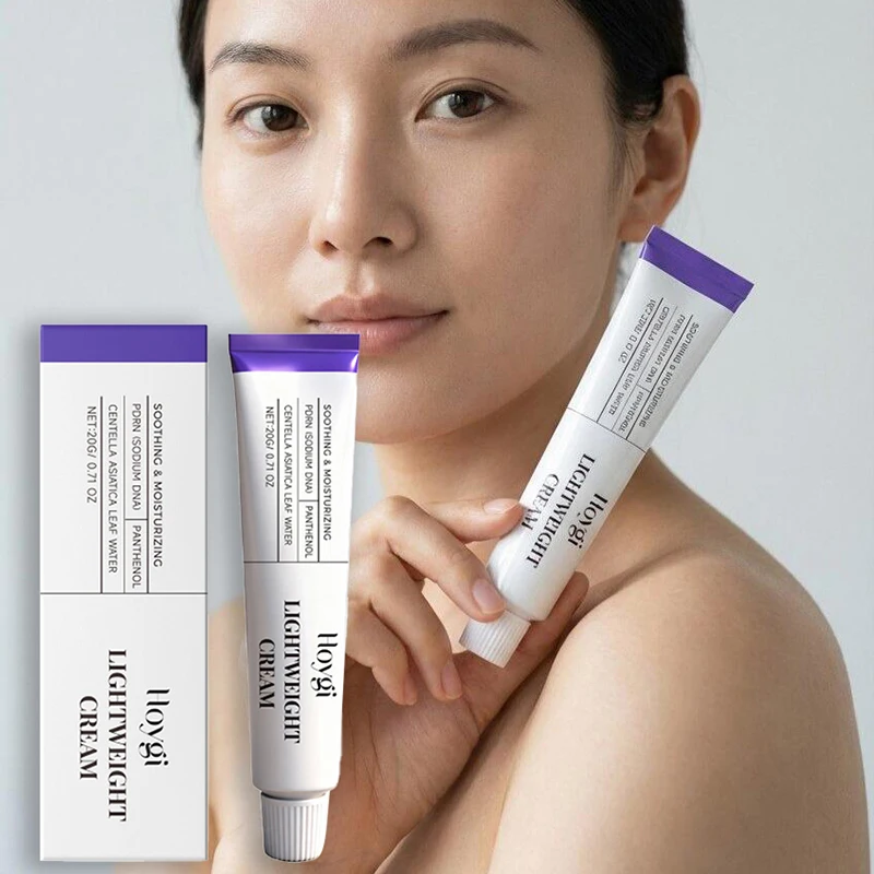 Фото Легкий крем для лица с центеллой азиатской, 20 г, увлажняющий и успокаивающий крем для сухой кожи, ежедневный уход за лицом для восстановления водного баланса №3