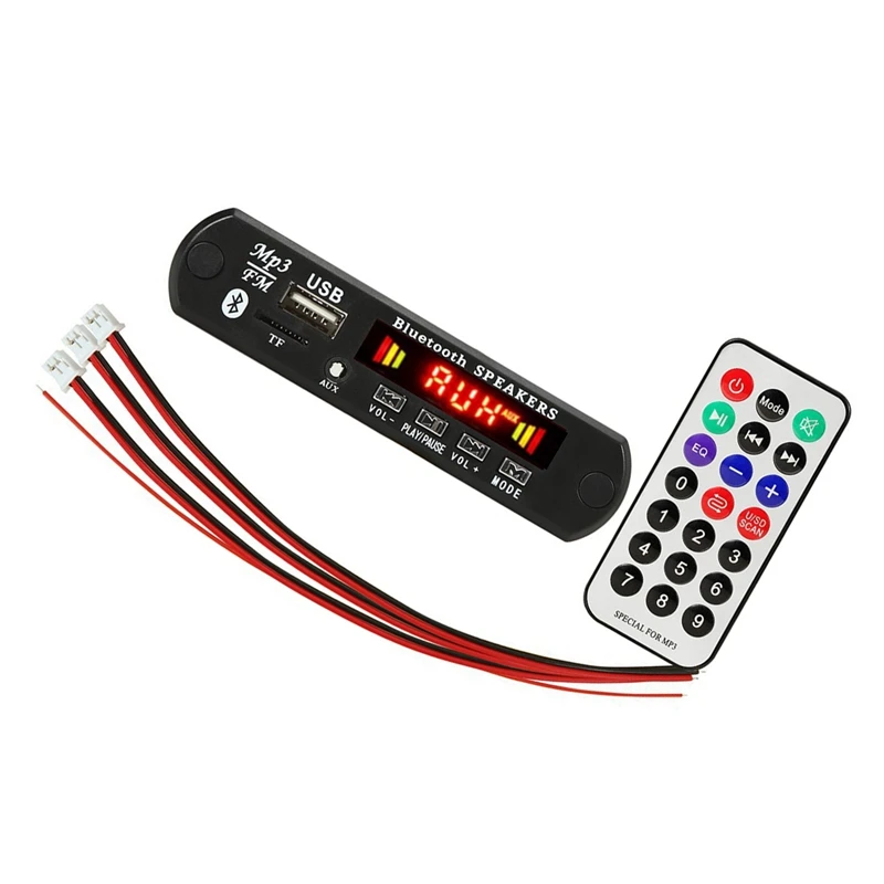 

2X3W 6W Amplifier Decoder Board Bluetooth V5.0 Car MP3 Player USB Recording Module FM AUX Radio For Speaker