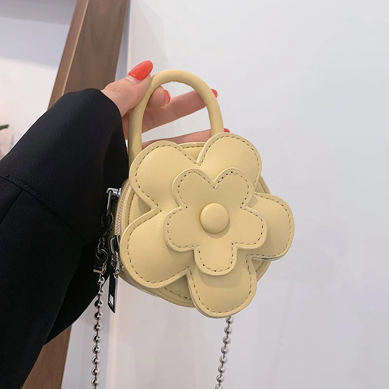 

Милая популярная стильная женская сумка, Новинка лета 2022, сумка-мессенджер на цепочке, Сумка с цветами, модная круглая сумка, сумка на плечо