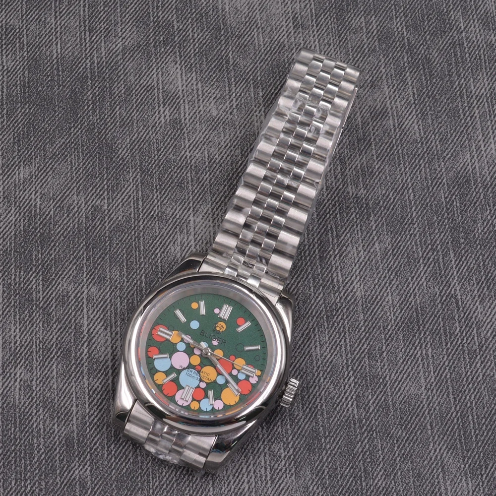 36 мм/39 мм Bliger NH35 мужские часы с автоматическим механизмом юбилейный браслет из