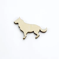 pet dog shape mascot laser cut christmas decorations silhouette blank unpainted 25 pieces wooden shape 18002