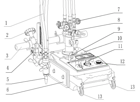 Газовая режущая машина Kualitas Tinggi Portabel Cg1 30