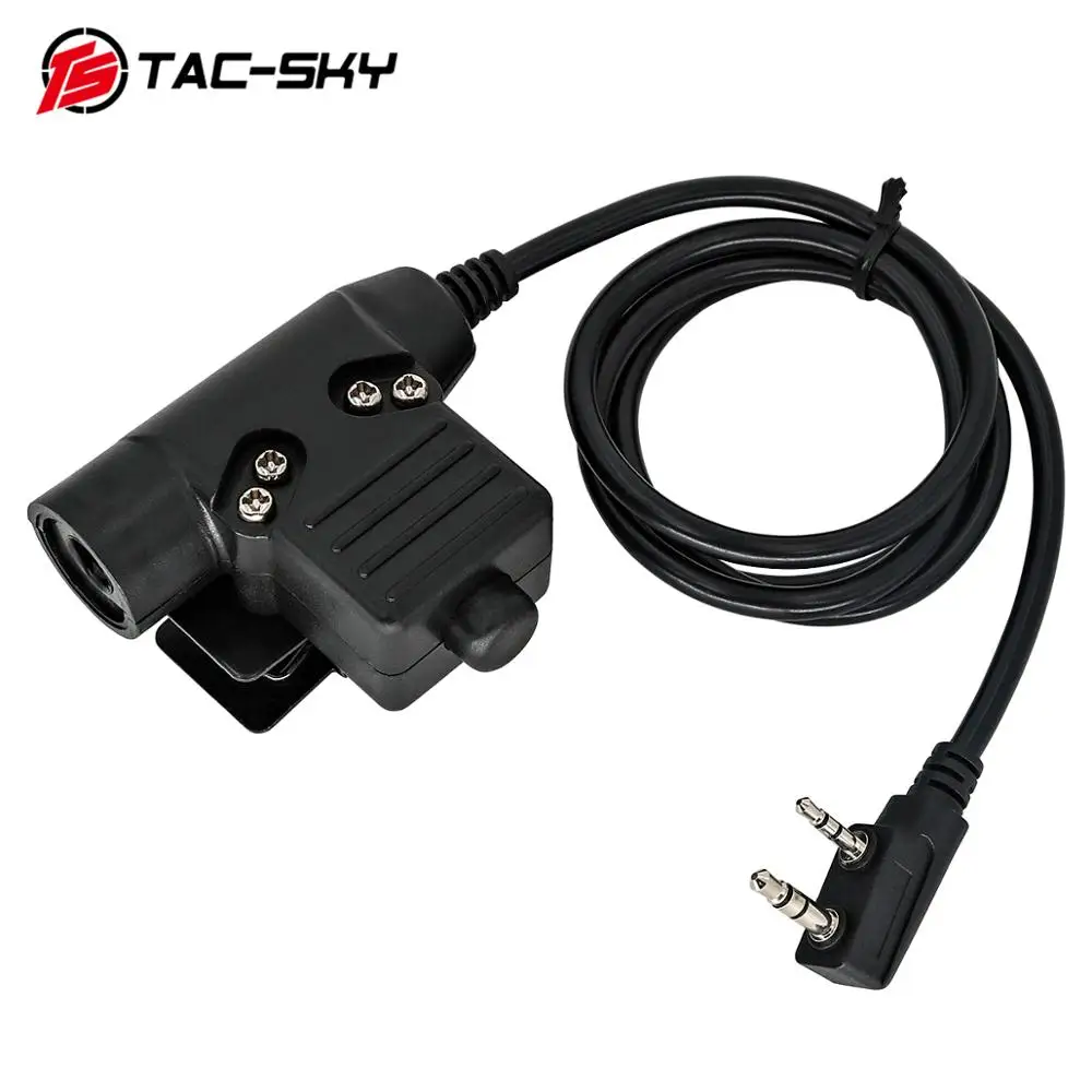 TS TAC-SKY COMTAC II Tactical Headset and ARC OPS-CORE Helmet Rail Adapter Headset Mount and Tactical U94 Ptt for Airsoft