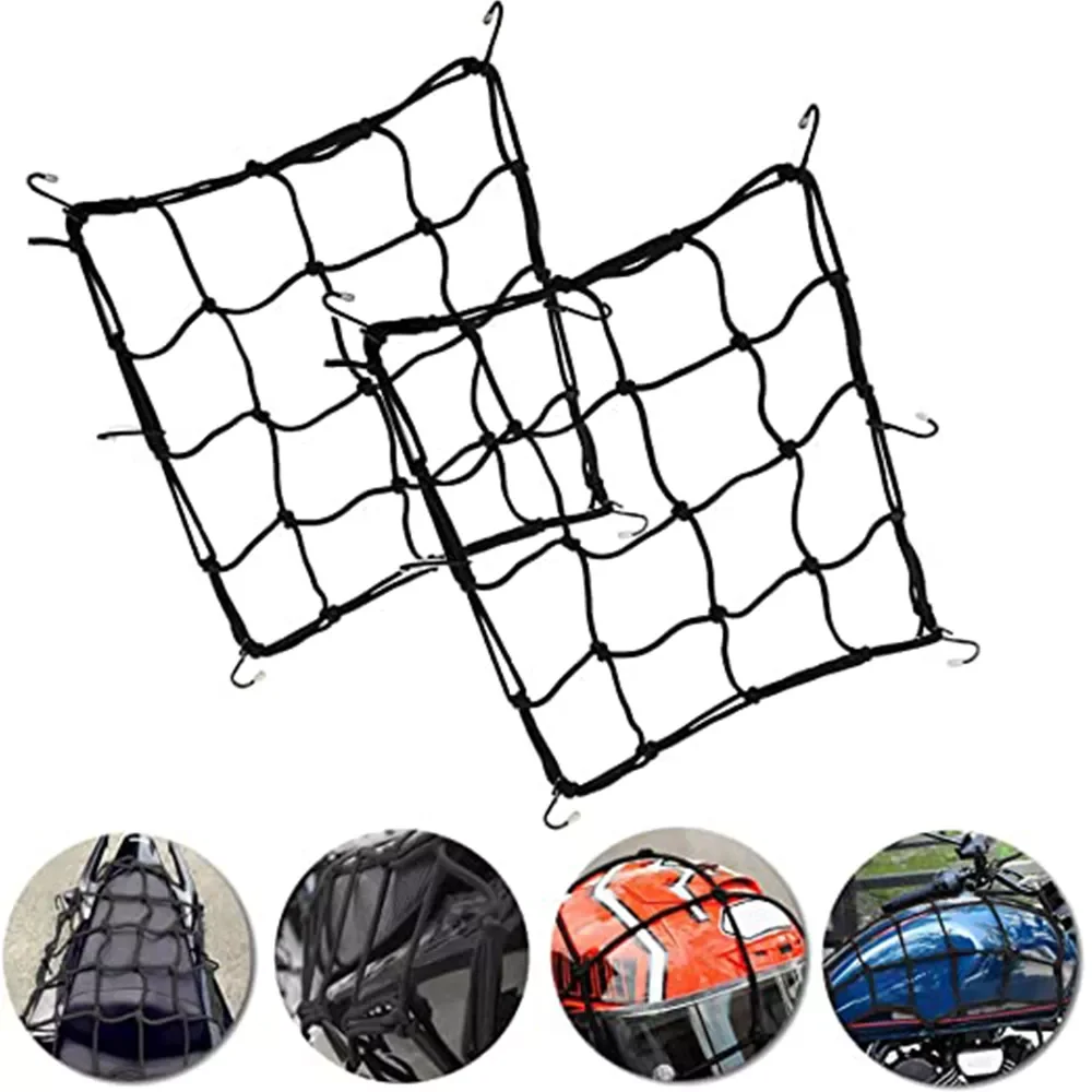 

NEW2023 Universal Car Trunk Net Elastic Luggage Net Cargo Organizer Storage Nylon Mesh Universal Motorcycle Luggage Storage
