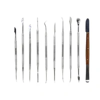 10pcsset dental spatula plaster knife practical versatile teeth wax carving tool set teeth whitening kit dentistry supplies