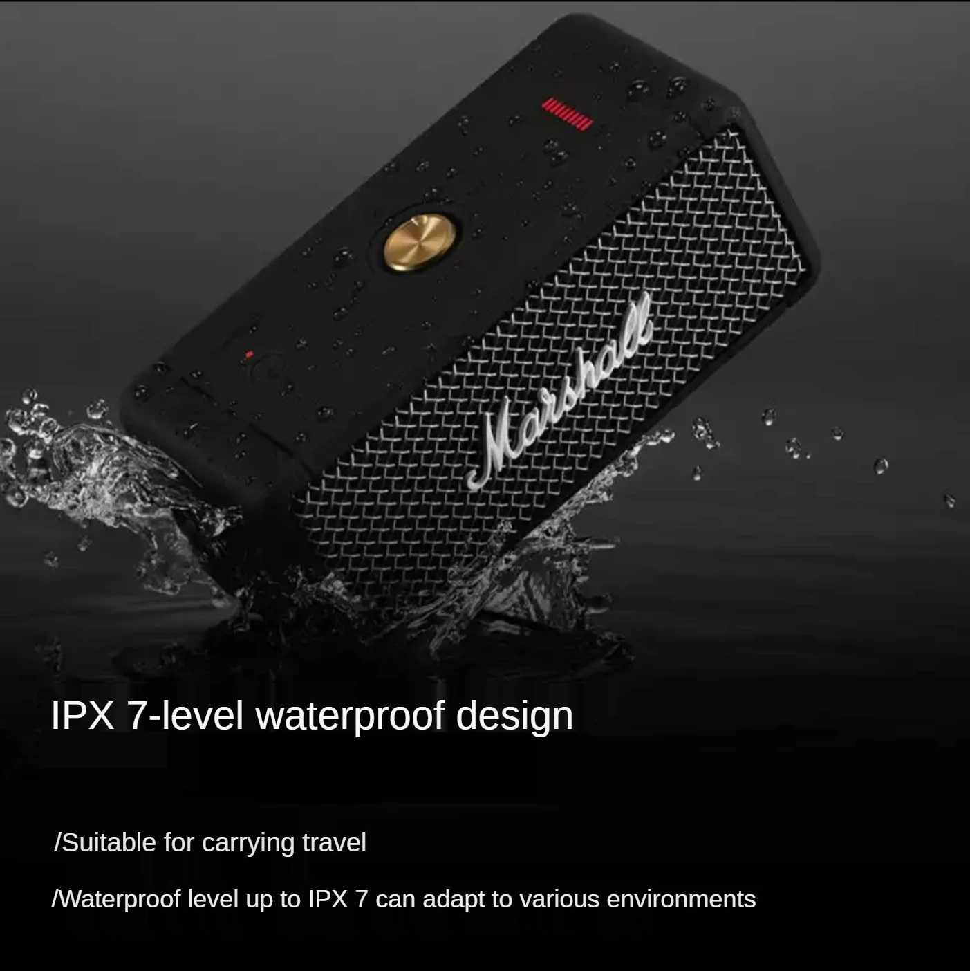 Динамик Marshall EMBERTON Портативный беспроводной Bluetooth для дома и улицы