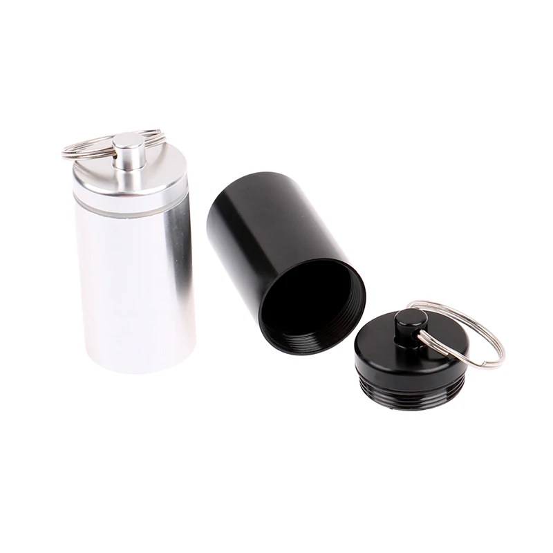 

Medicine Container With Keyring Pill Box Small Drug Case Tablet Dispenser Organizer