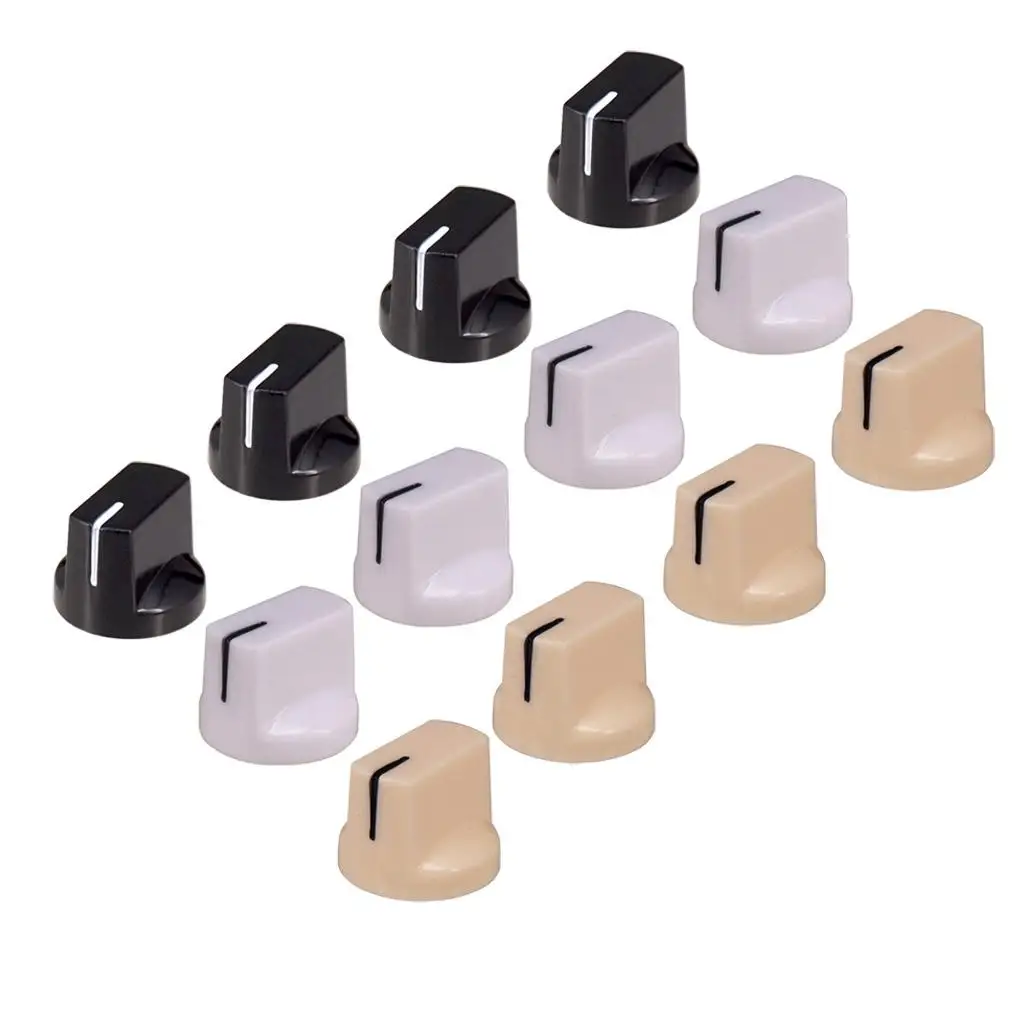 

12 Pieces Guitar Potentiometer Knobs Potiknob Volume Control for Electric Guitar