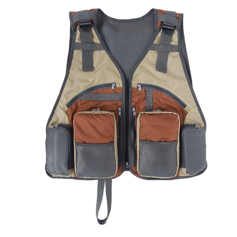 

Adjustable Fly Fishing Vest Outdoor Trout Packs Mesh Fishing Vest Tackle Bag Jacket Clothes Photography Director's Vest