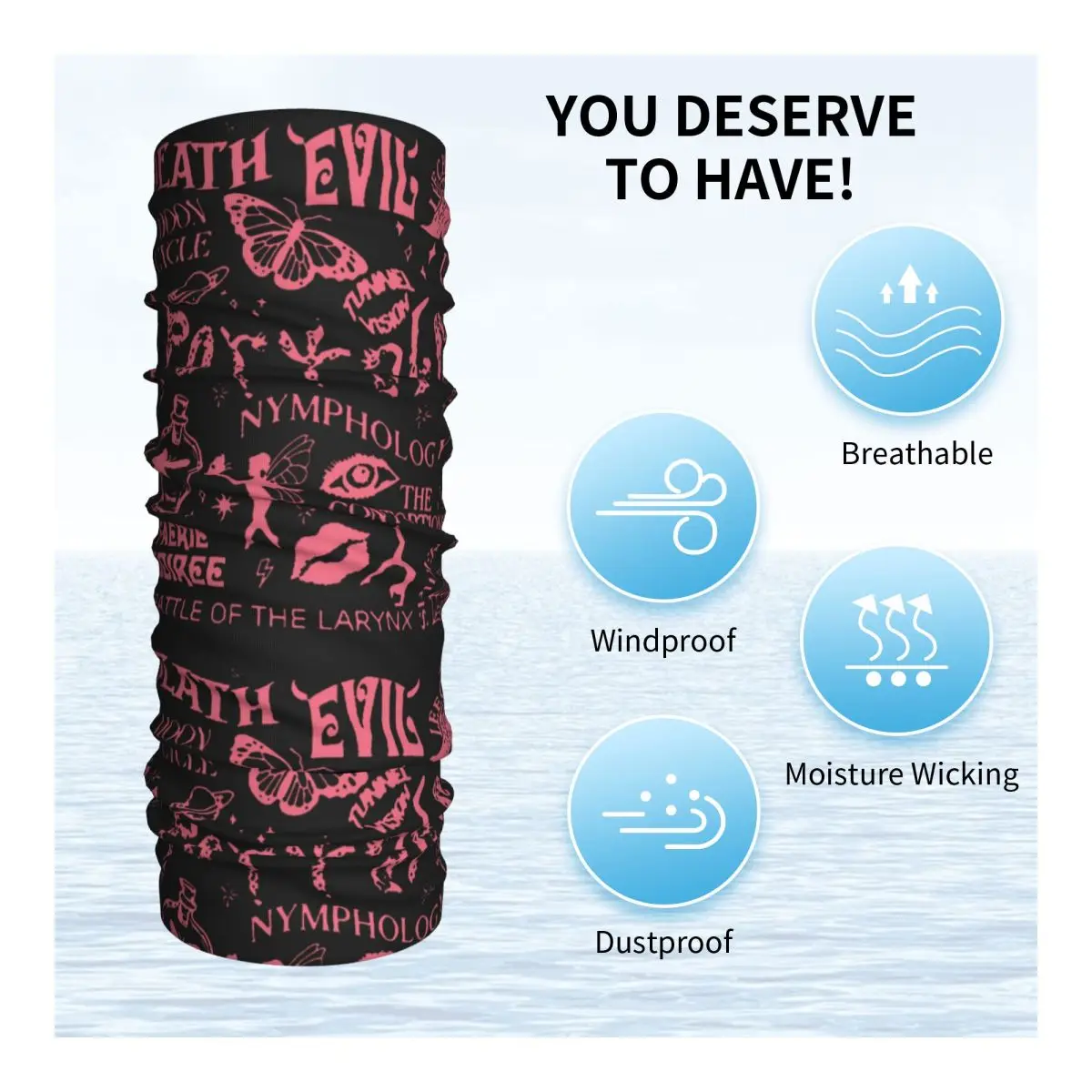 Бандана The Evil Moon Cycle Pink Melanies Martinezs Fun Велосипедная маска Бег Путешествия Защита от