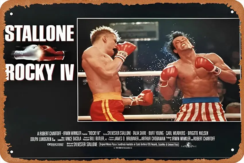 Металлический Ретро Знак Rocky 4 винтажный жестяной знак для бара мужская пещера