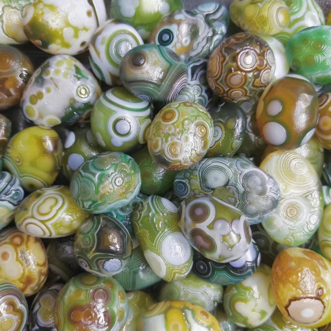 Pure Natural Wishing Agate Stone Colorful Flower Eye Agate Is Extremely Rare And Precious Bead For Jewelry DIY Decoration