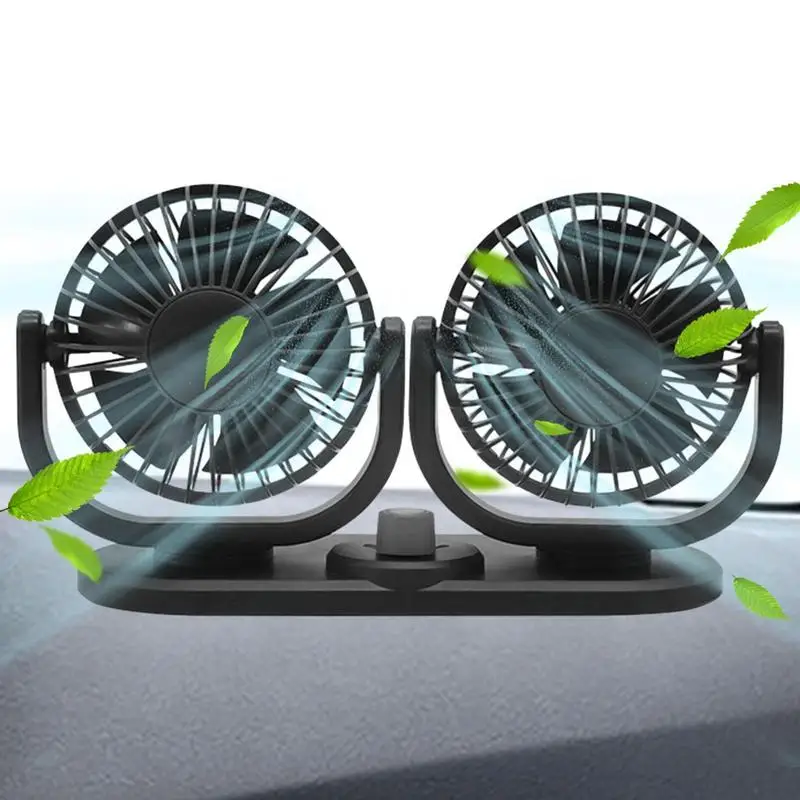 

Двухсторонний USB-вентилятор для автомобиля, вращающийся на 360 об./мин., 12 В