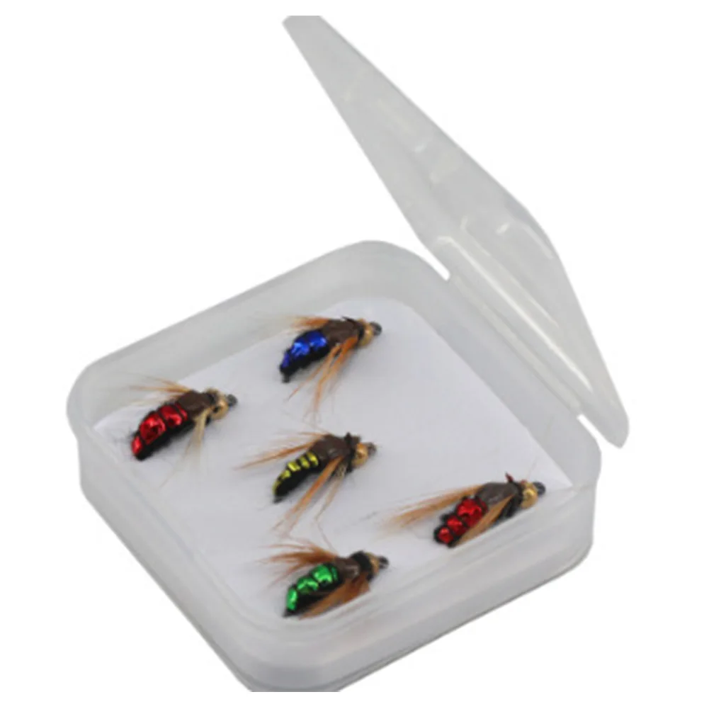 

5/10/40PCS Fishing Lure 15*8mm Fly Hooks Nymph Spinner Dry Fly Insect Bait Trout Fly Fishing Flies Decoy Bait Fishhook