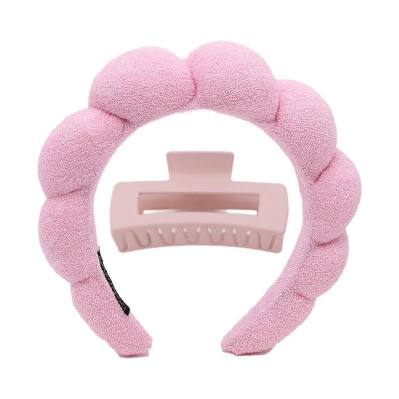 

Hair Clips for Thick Hair,Hair Claw Clips Strong Hold Hair Clips & Sponge Headbands for Women Thick Thin Hair 2Pcs Set