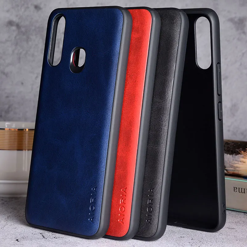 

Case for VIVO Y19 U3 Y5S U20 Z5i funda Luxury Vintage leather cover soft tpu with hard pc phone coque for vivo y19 case capa