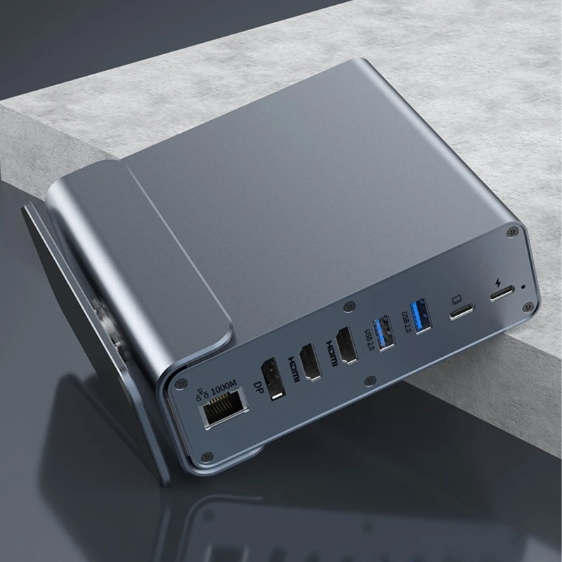 SS8S Подключение ноутбука Многопортовая док-станция USB C 16 в 1 с питанием HDTV