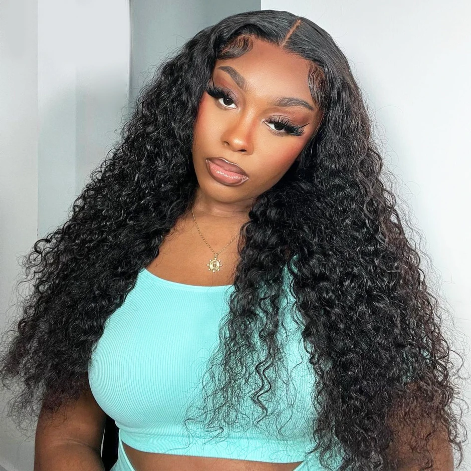 Фронтальный парик Yeslestm с волнистыми волосами и натуральными человеческими 13x4