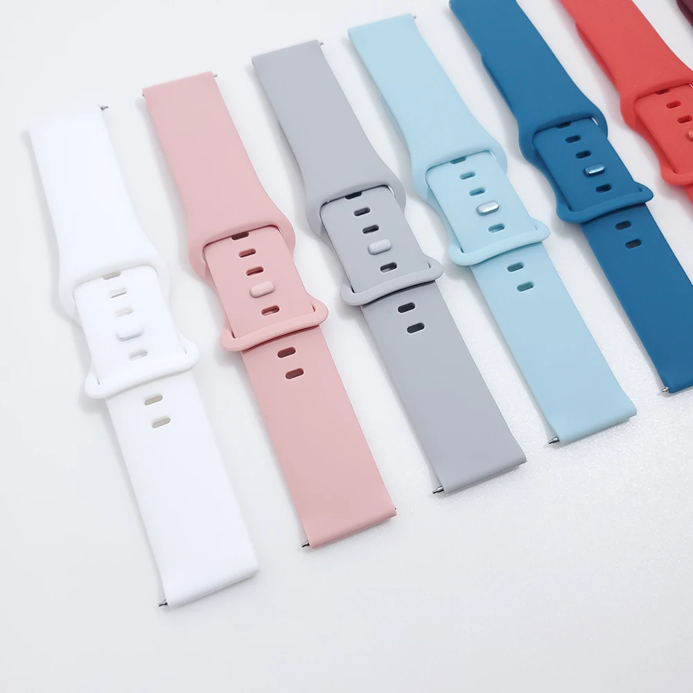 22mm Sport Soft Silicone Double buckle Strap for Oneplus Watch Strap for one plus watch Bracelet Replacement Watchbands