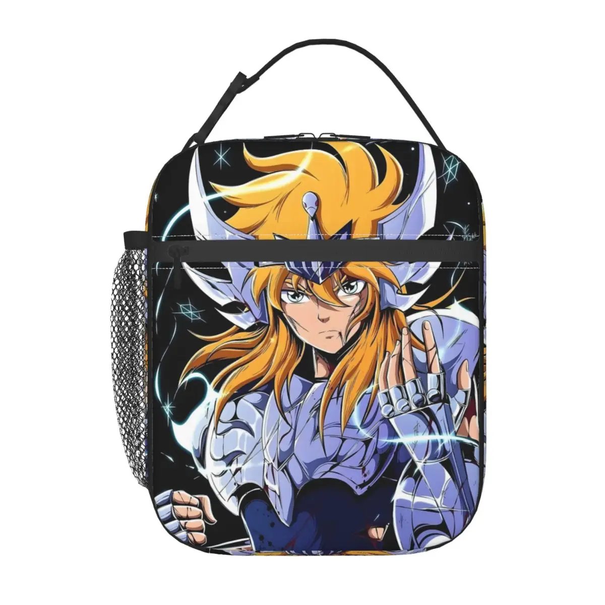 Фото Термоизолированные сумки для обеда Saint Seiya, многоразовые сумки-тоут для обеда с изображением лебедя, бронзового цвета, для школы, офиса, улицы, многофункциональный контейнер для еды №2