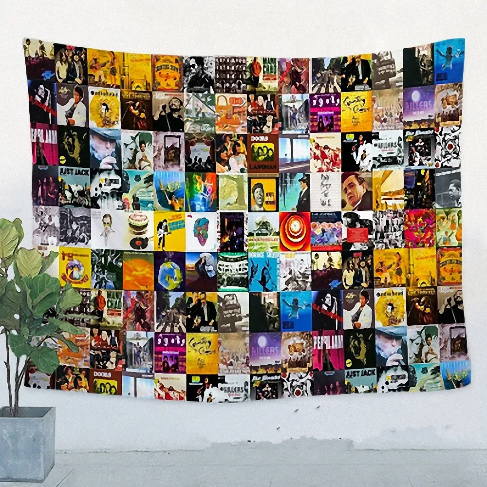 Ретро-группа с логотипом флаг баннер хип-хоп джаз регги рок тяжелый металл