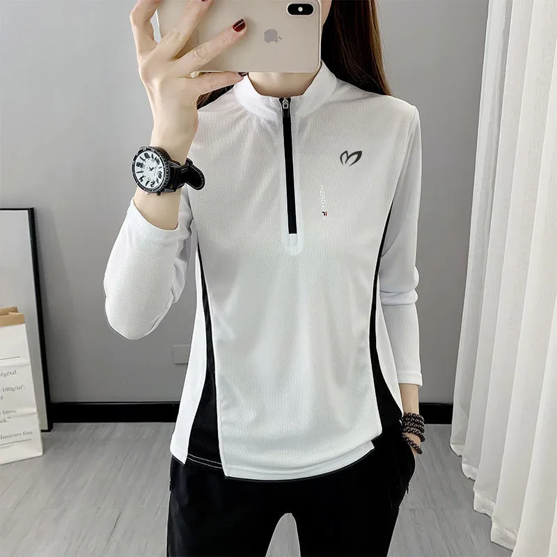 

Women's Golf Clothing Long Sleeve T-shirt Outdoor Sports Ventilation Polo Golf Trainning T Shirt Golf Wear women Women's golf