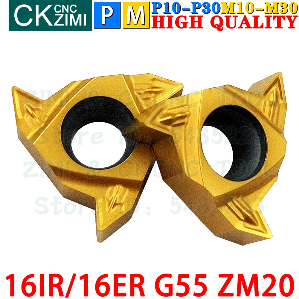 16IR G55 ZM20 16ER твердосплавные пластины Левая правая Резьбовые вставки с внутренней