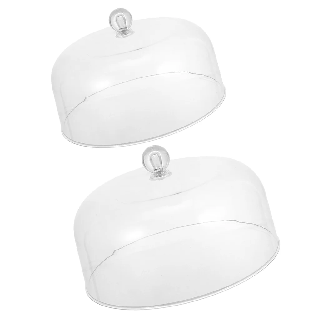 

2Pcs Household Cake Lids Multi-function Cake Domes Daily Use Dessert Domes Cake Accessory