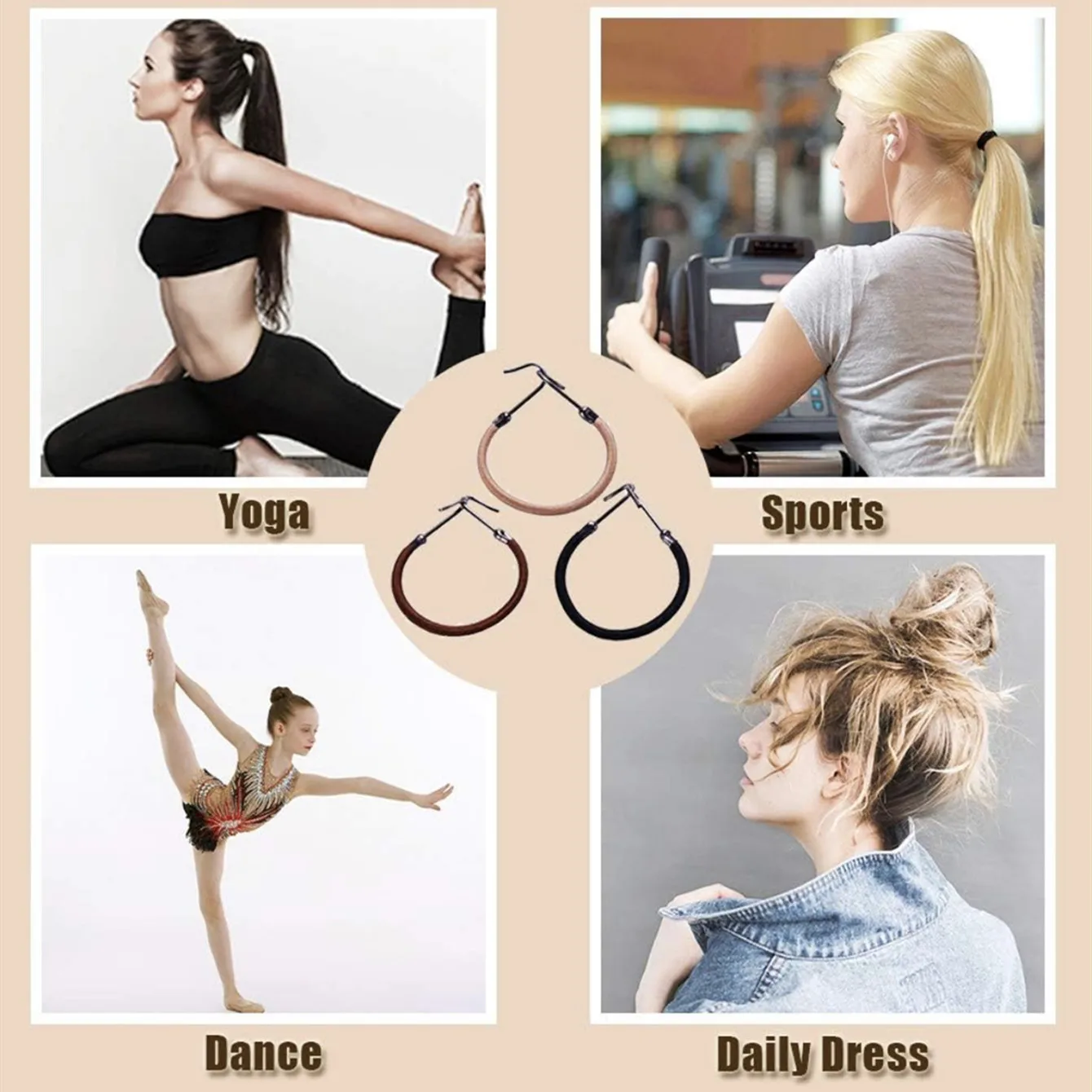 1 комплект резиновые эластичные крючки для хвоста резинки волос женщин