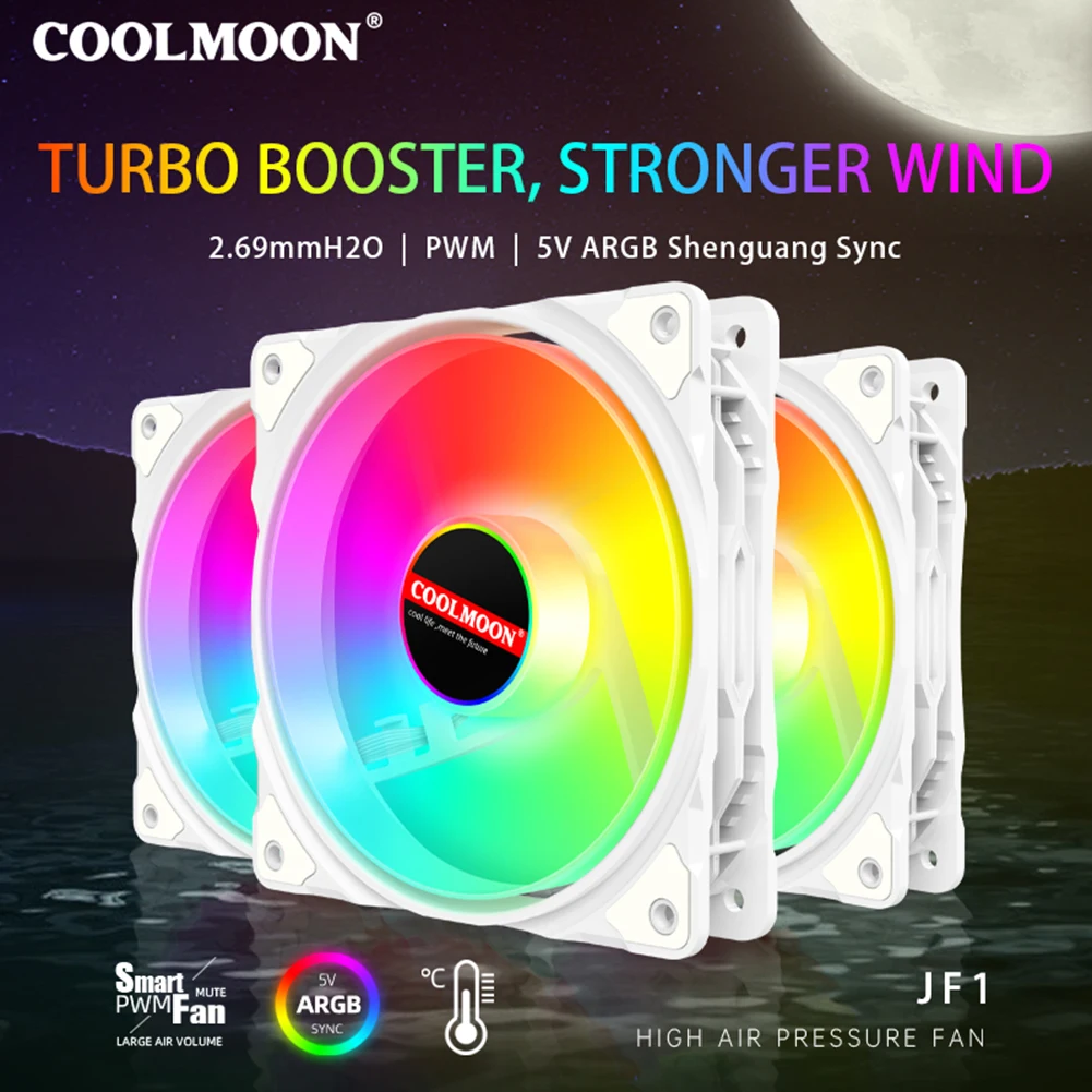 

Кулер COOLMOON с гидравлическим подшипником, 120 мм, 5 В, 3 контакта