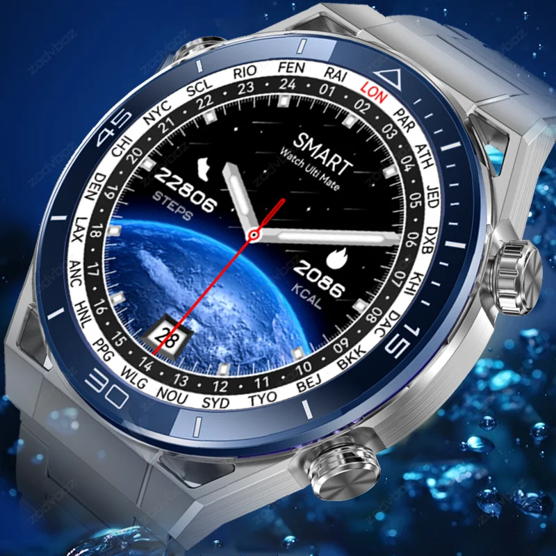 

2023 Sport Smart Watches Men Watch Ultimate 1.5 Inch HD Large Display Voice Calling NFC Compass Waterproof Smartwatch For Huawei