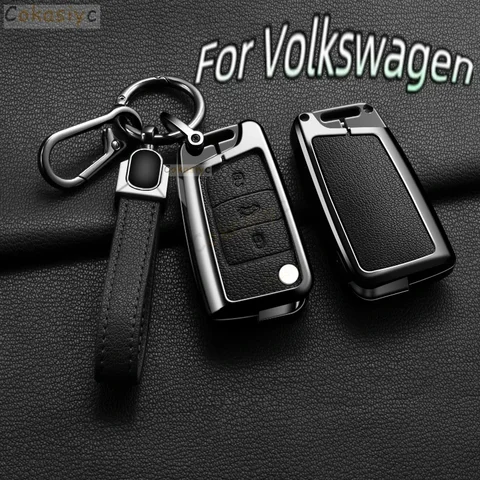 Чехол для ключей из цинкового сплава для Volkswagen VW Golf 7 Gti Mk7 Touran Skoda Octavia 3 Superb Karoq Kodiaq Seat Leon Mk3 Ateca