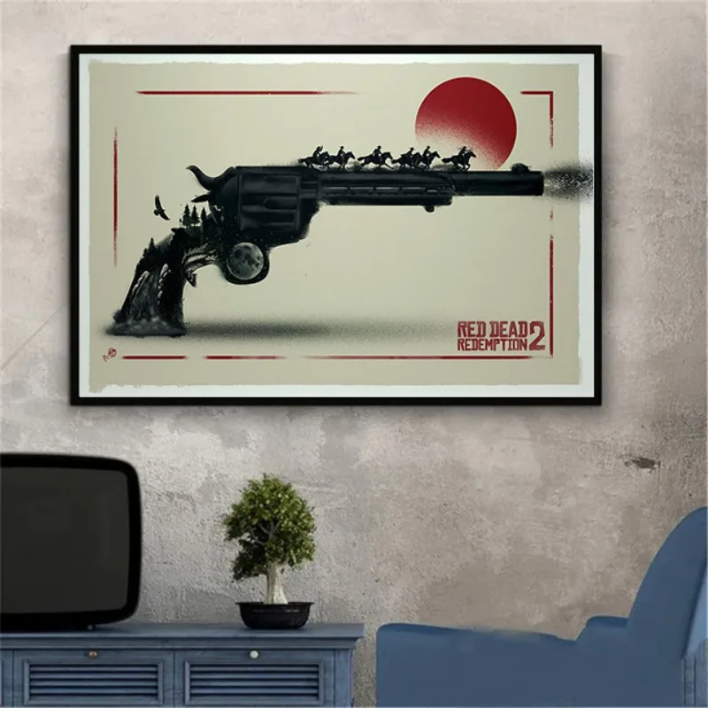 Популярные постеры и принты Red-Dead выкуп 2 для видеоигр ТВ-фильмов печать на холсте
