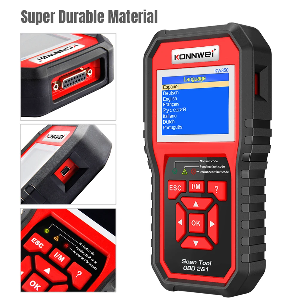 KW850 Full Function Diagnosis Car Universal OBD Engine Code Reader OBD2 Diagnostic Scanner Scan Tool Tools For Auto Automotivo