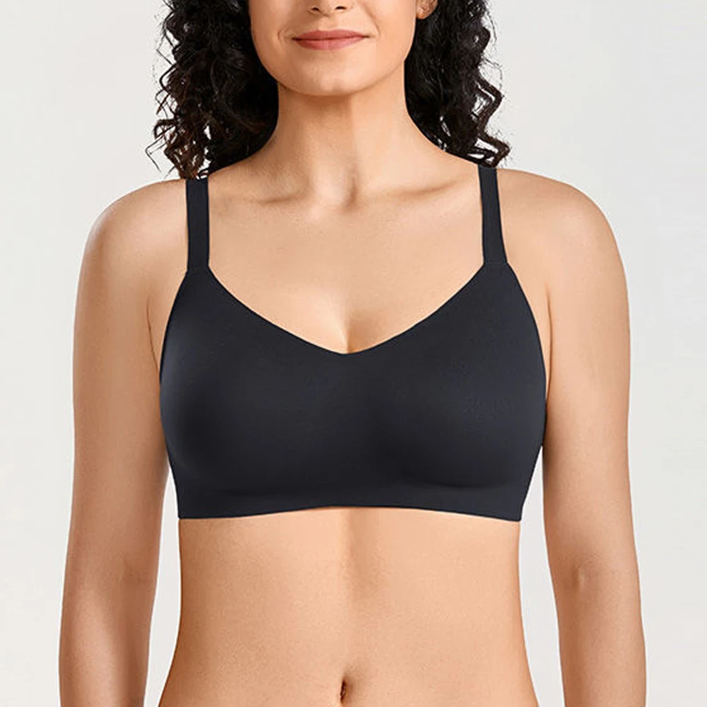 Mierside Women's Smooth Full Coverage No Wire Seamless Minimizer Bra Sexy Brassieres Soft Intimate Women's Underwear Plus Size