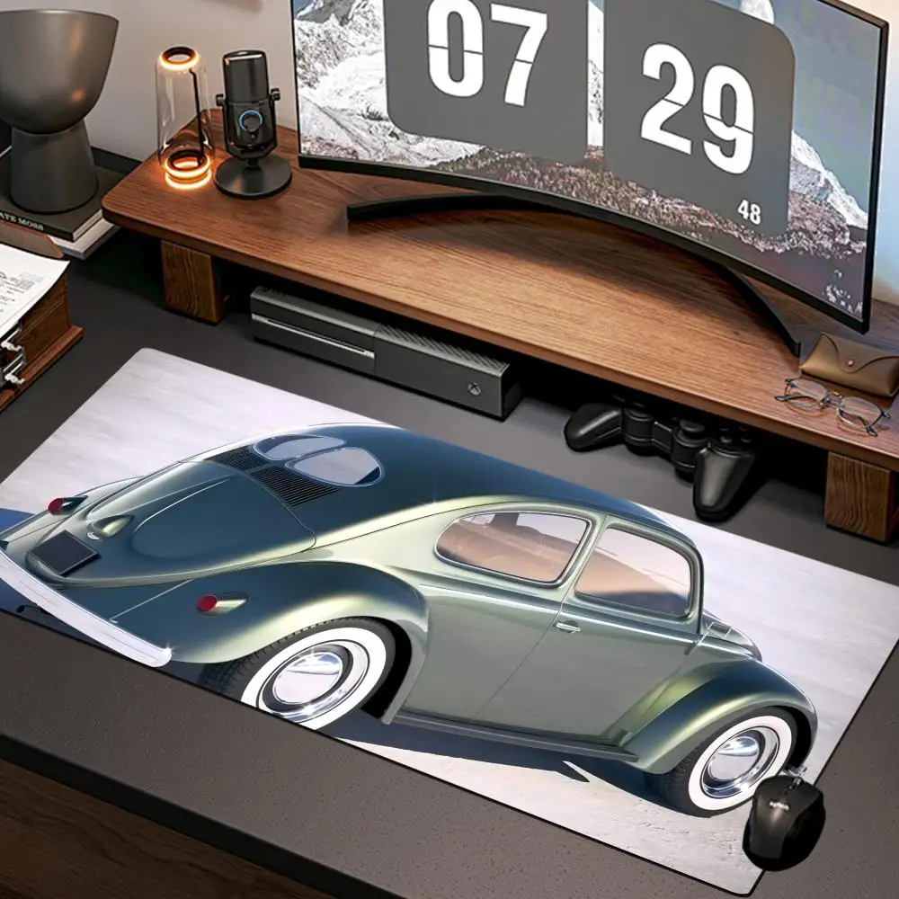 Фото Коврик для мыши Beetle Car, новый компьютерный коврик для дома, XXL коврик для стола, натуральный каучук, противоскользящий, для офиса, игровые аксессуары №2