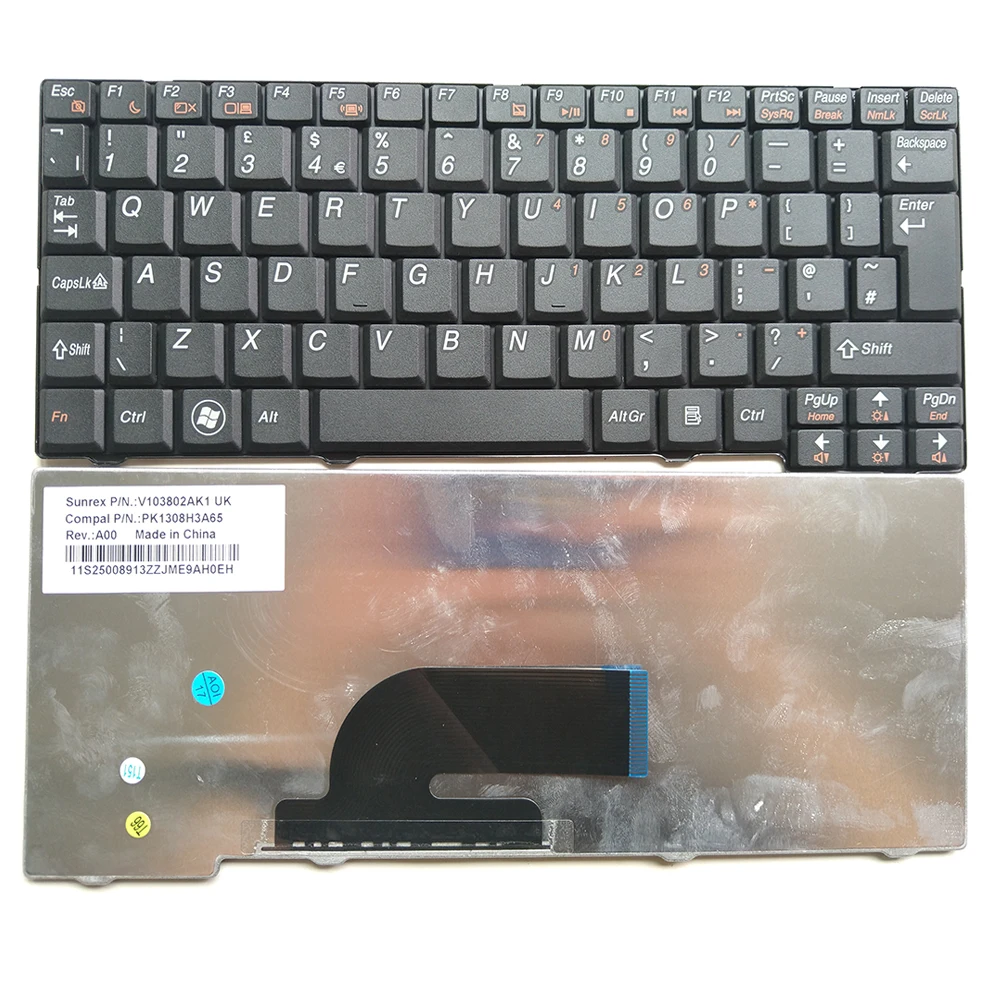 Британская клавиатура для Lenovo IdeaPad S10-2 S10-2C S10-3 S10-3C S11 20027 черная