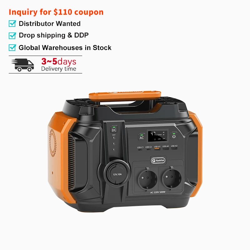 

RTS Best Price 500W Emergency Energy Manufacturers Camping Lithium Battery Batterie Outdoor Portable Power Stations for Sale