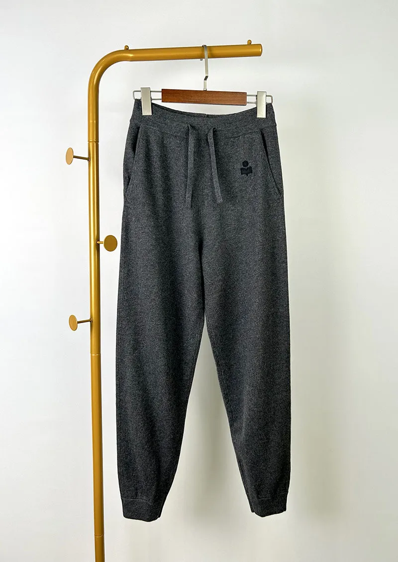 

Fashion Classic Trendy Luxury Designer Autumn/ Winter New Elastic Waist Casual Sporty Pants Trousers Female I1