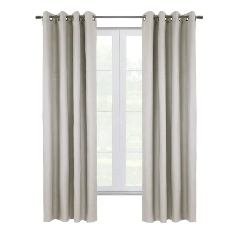 

Total Blackout Textured Curtain Panel 52" x 84" in Off-white