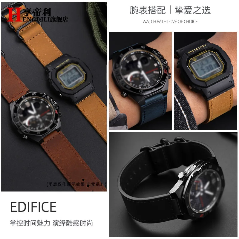 Ремешок из натуральной кожи для G-SHOCK Casio GM5600 GW6900 DW5600 5610 GA2100 мужской браслет