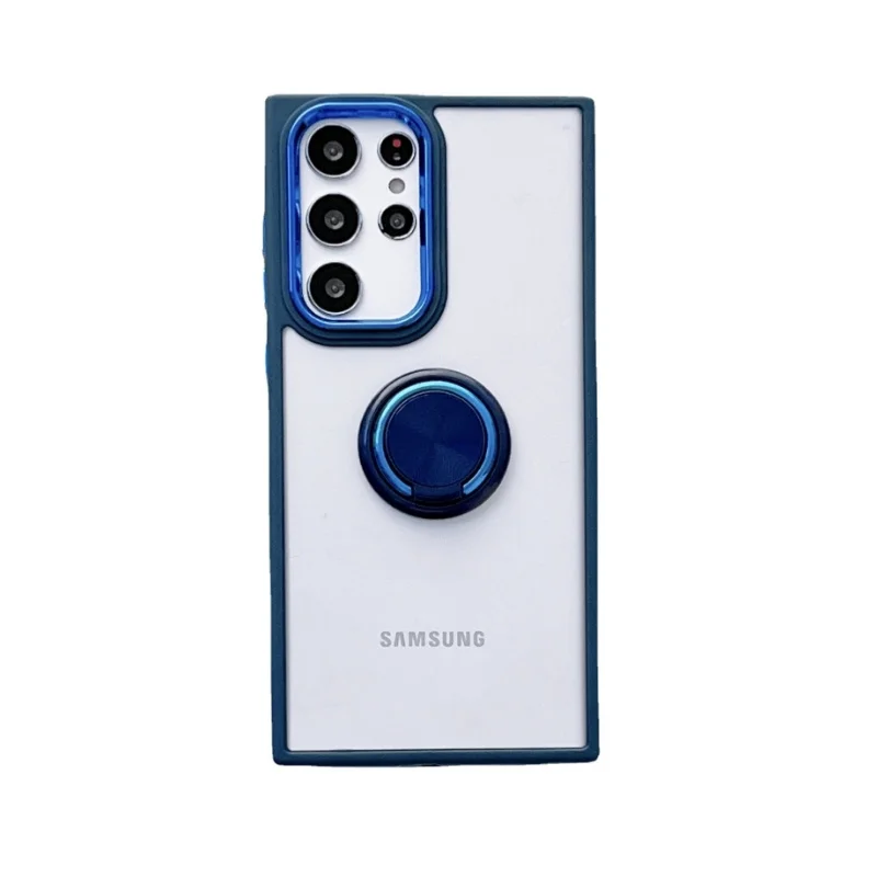 

Luxury Ring Holder Case For Samsung Galaxy A73 A53 A33 A13 A12 A22 A32 A52 4G 5G Plating PC Protective Cover for S23 S22 Ultra