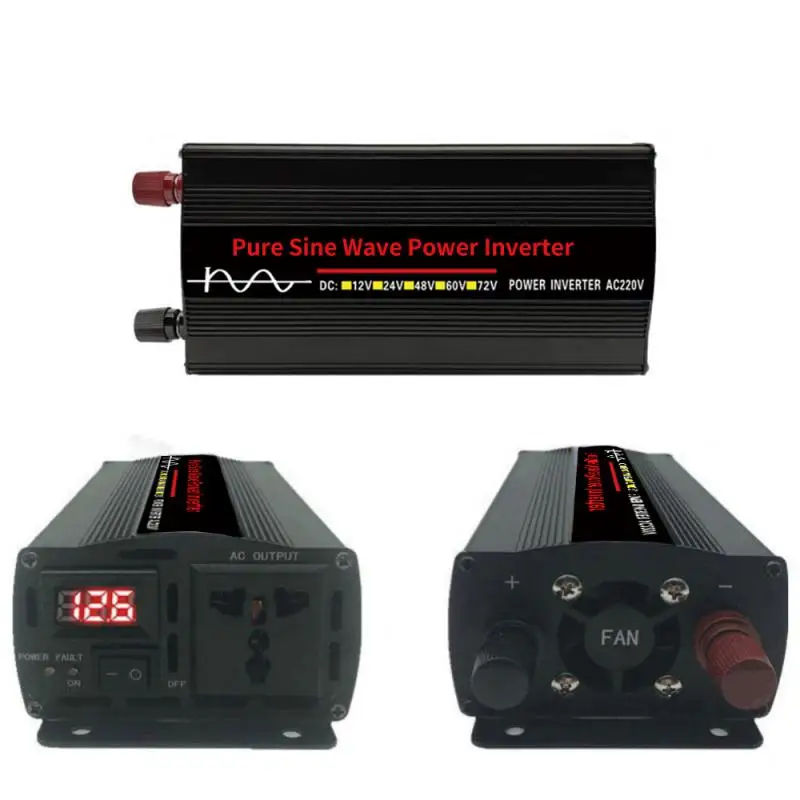 

3500W/5000W/8000W Modified Pure Sine Wave LCD Display Power Inverter DC 12V To AC 220V Solar 2 USB Car Transformer Convert