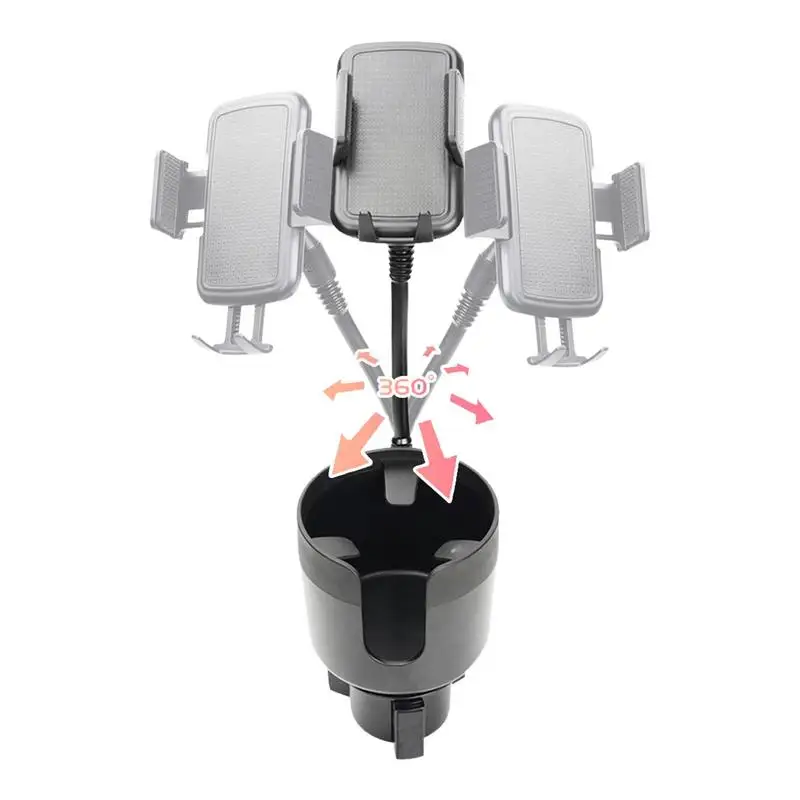 

Car Cup Holder With Phone Mount 360 Degree Rotation Universal Cup Phone Holder Car Phone Mount With Quick Extension Adjustable