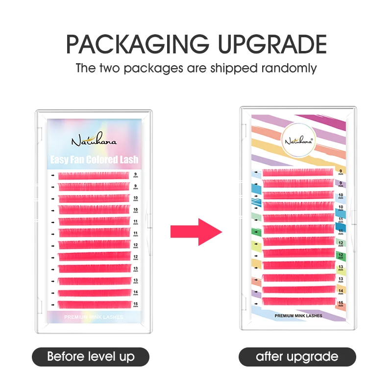 NATUHANA цветные 1 Цветение Камелии ресниц Коричневый Синий авто-цветение фиолетовый