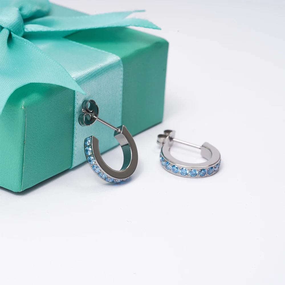 Серьги-гвоздики из титана G23 Titanium ASTM F136 украшения для женщин Козелок 1 пара